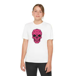Youth Skull Tee - Pink Geometric Graphic T-shirt - T-shirts - s