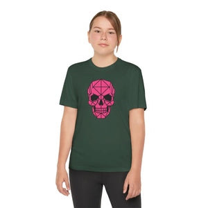 Youth Skull Tee - Pink Geometric Graphic T-shirt - T-shirts - s