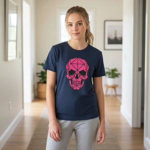 Youth Skull Tee - Pink Geometric Graphic T-shirt - T-shirts - s