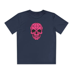 Youth Skull Tee - Pink Geometric Graphic T-shirt - T-shirts - s