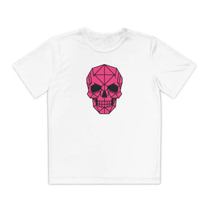 Youth Skull Tee - Pink Geometric Graphic T-shirt - T-shirts - s