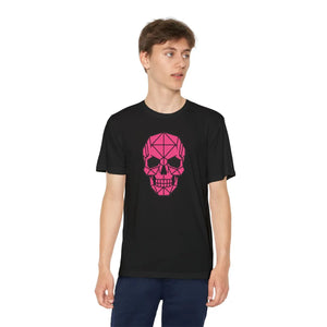 Youth Skull Tee - Pink Geometric Graphic T-shirt - T-shirts - s