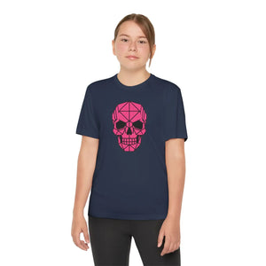 Youth Skull Tee - Pink Geometric Graphic T-shirt - T-shirts - s
