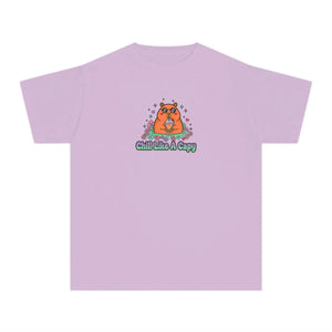 Youth Tee, Chill Like a Capy: Cute Capybara Kids Shirt - T-shirts