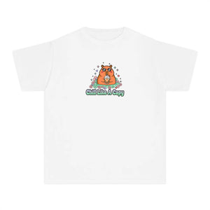 Youth Tee, Chill Like a Capy: Cute Capybara Kids Shirt - T-shirts