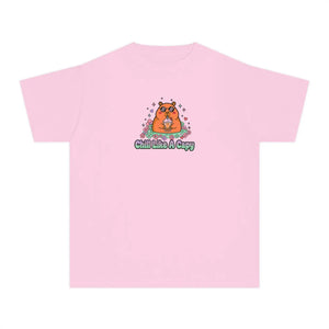 Youth Tee, Chill Like a Capy: Cute Capybara Kids Shirt - T-shirts