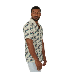 Vibrant Hawaiian Camp Shirt - Linen Texture Summer - Dipaliz - Shirts - Xs