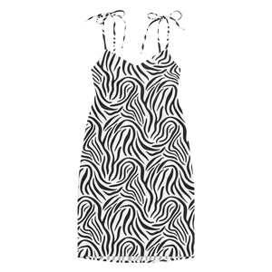 Zebra Print Midi – Heavy Polyester Chiffon - Dipaliz - Dresses - Xs
