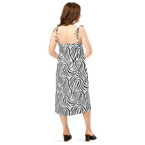 Zebra Print Midi – Heavy Polyester Chiffon - Dipaliz - Dresses - Xs