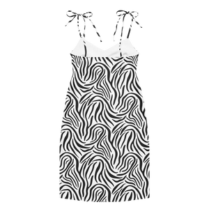 Zebra Print Midi – Heavy Polyester Chiffon - Dipaliz - Dresses - Xs