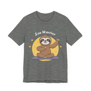 Zen Warrior Sloth Short Sleeve Tee - Yoga Unisex Jersey - Dipaliz - T-shirts