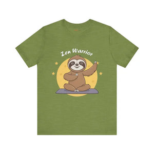 Zen Warrior Sloth Yoga Unisex Jersey Short Sleeve Tee - Dipaliz - T-shirts