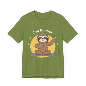 Zen Warrior Sloth Yoga Unisex Jersey Short Sleeve Tee - Dipaliz - T-shirts