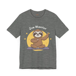 Zen Warrior Sloth Yoga Unisex Jersey Short Sleeve Tee - Dipaliz - T-shirts