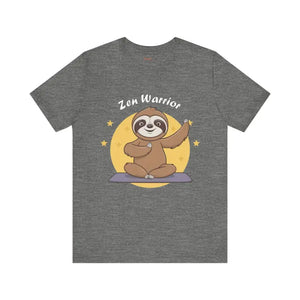 Zen Warrior Sloth Yoga Unisex Jersey Short Sleeve Tee - Dipaliz - T-shirts