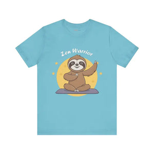 Zen Warrior Sloth Yoga Unisex Jersey Short Sleeve Tee - Dipaliz - T-shirts