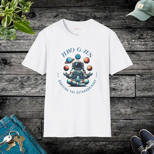 Zero g Zen Cotton Tee - Astronaut Vibes Unisex Shirt - Dipaliz - White / s - T-shirts