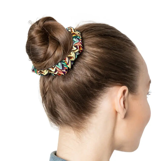 Zigzag Your Way To Style: Trendy & Colorful Scrunchie - Hair Accessory