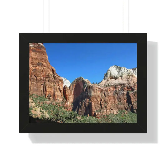 Zion Framed Horizontal Poster: Transform your Home Decor - 16″ × 12″ / Black Poster