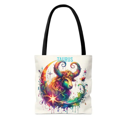 Zodiac Tote Bags: Travel-ready With Black Cotton Handles! - Bags