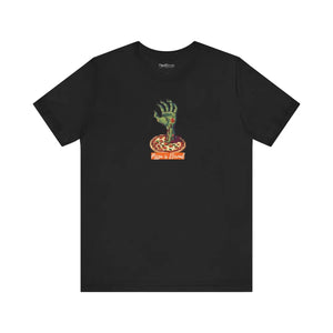 Soft Unisex Jersey Short Sleeve Zombie Hand Pizza - Dipaliz - T-shirts