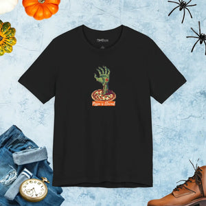 Soft Unisex Jersey Short Sleeve Zombie Hand Pizza - Dipaliz - T-shirts