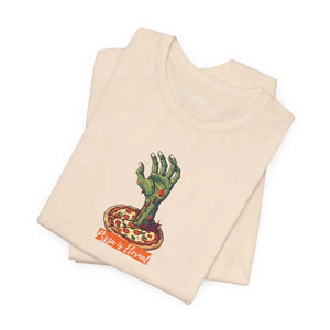 Soft Unisex Jersey Short Sleeve Zombie Hand Pizza - Dipaliz - T-shirts