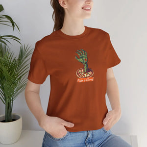 Soft Unisex Jersey Short Sleeve Zombie Hand Pizza - Dipaliz - T-shirts