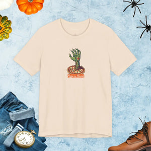 Soft Unisex Jersey Short Sleeve Zombie Hand Pizza - Dipaliz - T-shirts