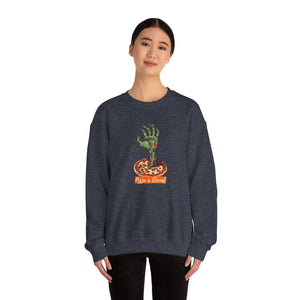 Spooky Zombie Hand Pizza Sweatshirt - Heavy Blend - Dipaliz - Sweatshirts