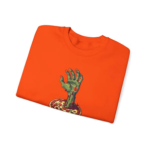 Spooky Zombie Hand Pizza Sweatshirt - Heavy Blend - Dipaliz - Sweatshirts
