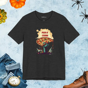Spooky Pizza Slice Unisex Jersey Short Sleeve Tee - Dipaliz - Dark Grey Heather / s - T-shirts