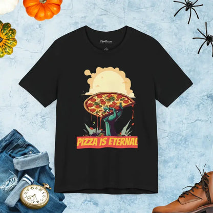 Unleash the Zombie Pizza Craze with our Unisex Tee! - Black / s T-shirt