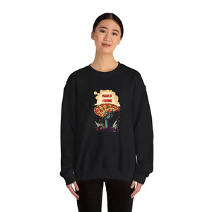 Zombie Pizza Sweatshirt Heavy Blend Crewneck Halloween - Dipaliz - Sweatshirts