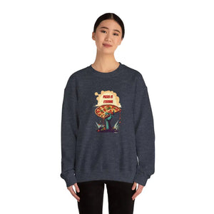 Zombie Pizza Sweatshirt Heavy Blend Crewneck Halloween - Dipaliz - Sweatshirts