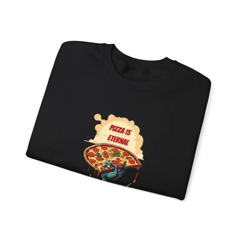 Zombie with Pizza Unisex Heavy Blend Crewneck: and Comfy - Sweatshirt