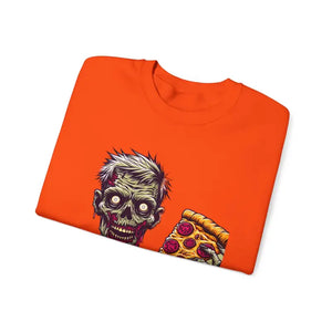 Zombie Pizza Unisex Heavy Blend Crewneck Sweatshirt - Dipaliz - Sweatshirts