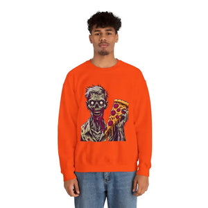 Zombie Pizza Unisex Heavy Blend Crewneck Sweatshirt - Dipaliz - Sweatshirts