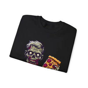 Zombie Pizza Unisex Heavy Blend Crewneck Sweatshirt - Dipaliz - Sweatshirts