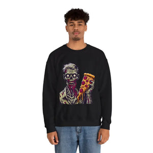 Zombie Pizza Unisex Heavy Blend Crewneck Sweatshirt - Dipaliz - Sweatshirts