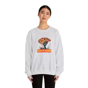 Zombie Pizza Heavy Blend Crewneck Sweatshirt - Cozy Quirky Style - Dipaliz - Sweatshirts