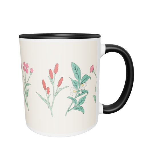 iDigitalStock, floral pink, Mug with Color Inside